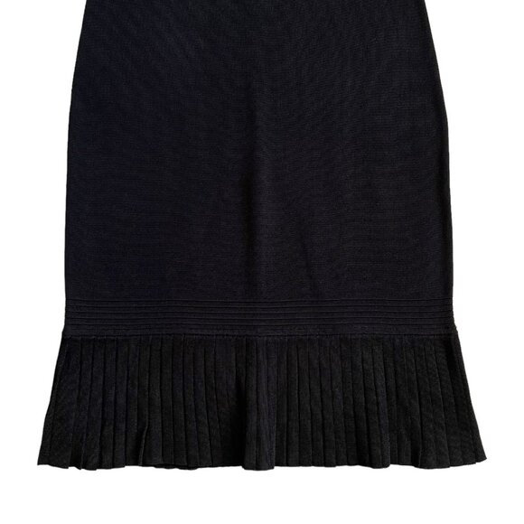 Ralph Lauren Black Label Knit‎ Cutout Pleated Knee Length Sheath Dress Black S - Picture 8 of 16